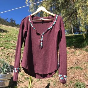 Purple Freepeople Henley shirt!
